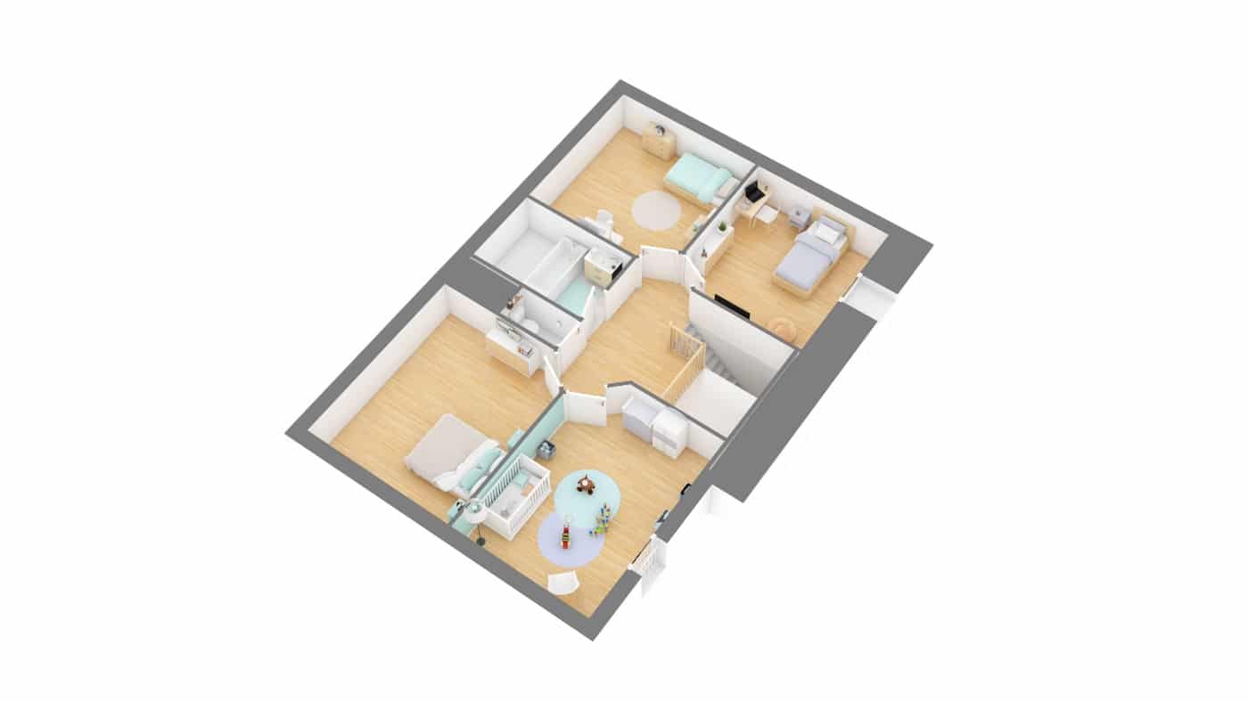 Maisons Cleroises_Lillebonette-g1-axo_etage